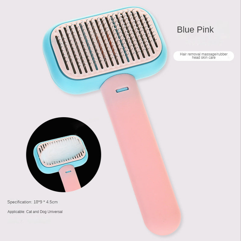 Hair self cleaning pet comb.